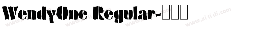WendyOne Regular字体转换